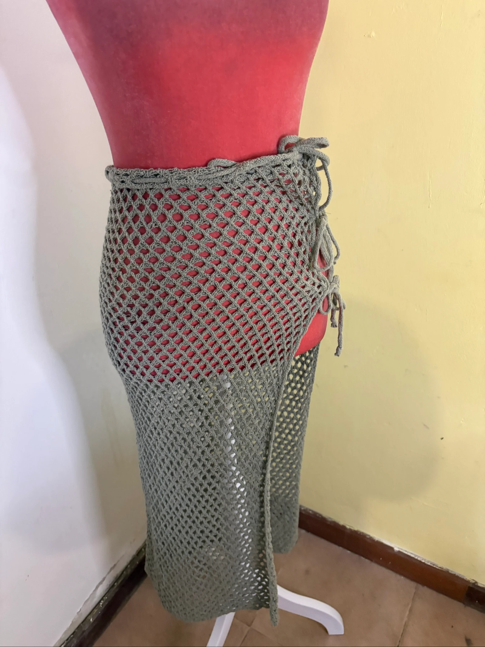 Long Crochet Hollowed Skirt, Beach Cover-Up – photo 2